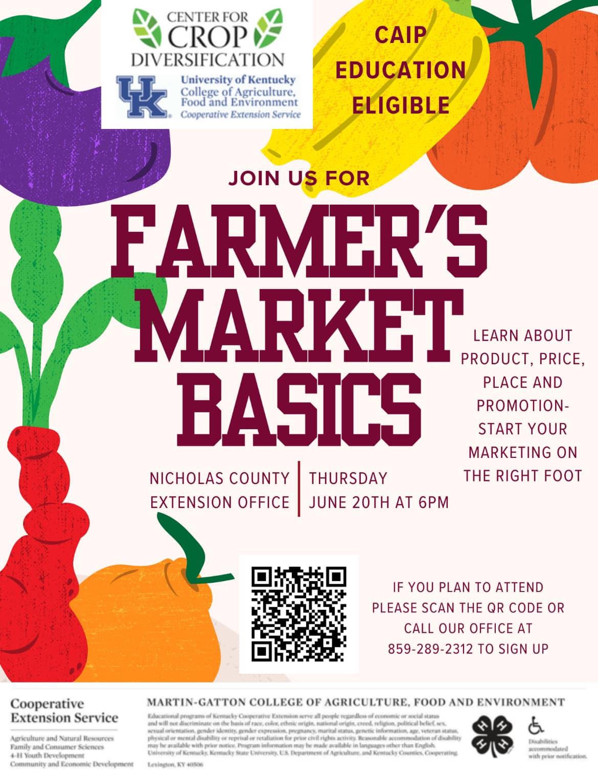 Farmer's Market Basics Class