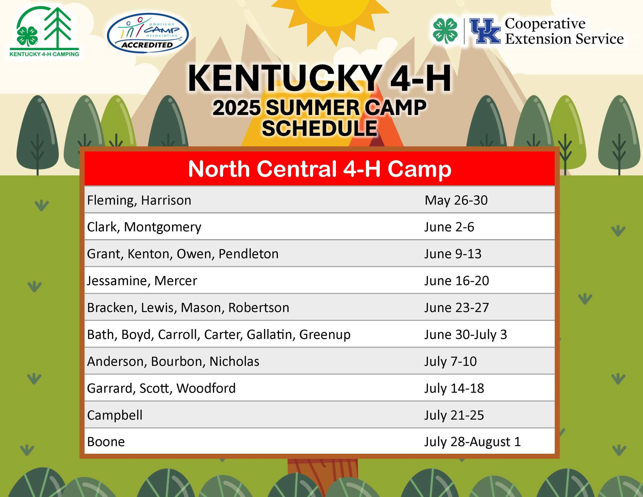 Camp Dates 2025